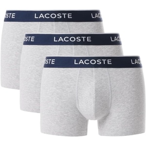 Lacoste Men’s Cotton Stretch Essentials Trunks, 3-pack(Dove Grey)