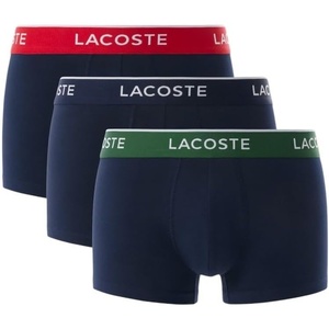 Lacoste Men’s Cotton Stretch Essentials Trunks, 3-pack(Navy Blue/Green/Red)