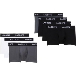 Lacoste Men’s Cotton Stretch Essentials Trunks, 7-pack(Black/White/Grey)