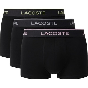 Lacoste Men’s Cotton Stretch Jersey Trunks 3 Pack(Black/Albizia/Elephant Grey)