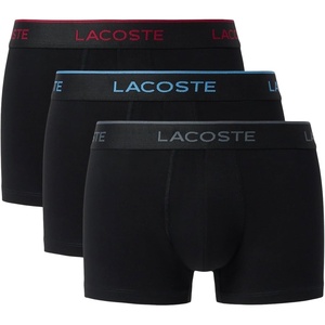 Lacoste Men’s Cotton Stretch Jersey Trunks 3 Pack(Black/Bordeaux/Abyss Blue)