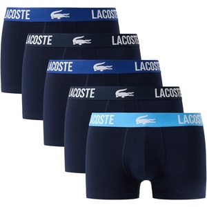 Lacoste Men’s Cotton Stretch Lacoste Croc Trunks, 5-pack (Amazon Exclusives)(Navy Blue/Captain/Argentina)