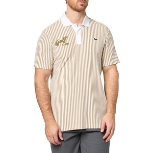 Lacoste Men’s Heat Regulating Striped Golf Polo(Viennese/White)