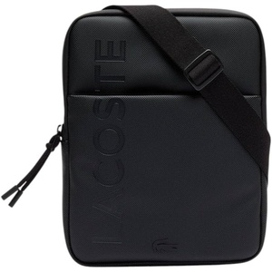Lacoste Men’s L.12.12 Branded Zippered Flat Bag(Black)
