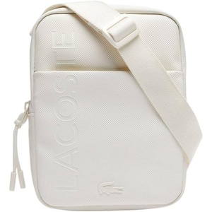 Lacoste Men’s L.12.12 Branded Zippered Flat Bag(Flour)