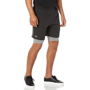 Lacoste Men’s Lined Ultra Dry Shorts(Black/Heather Agate)