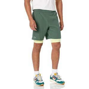 Lacoste Men’s Lined Ultra Dry Shorts(Sequoia/Limeira)