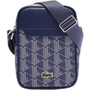 Lacoste Men’s Monogram Satchel(Dove Grey/White/Navy Blue/Sunny)