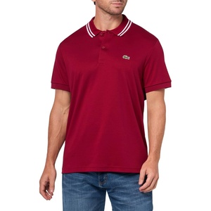 Lacoste Men’s Regular Fit Cotton Pima Interlock Polo Shirt(Bordeaux)