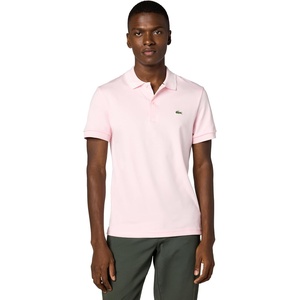 Lacoste Men’s Regular Fit Cotton Pima Interlock Polo Shirt(Flamingo)