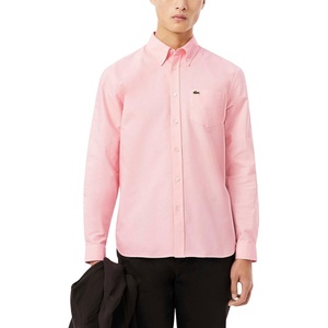 Lacoste Men’s Regular Fit Oxford Shirt(Flamingo/Flamingo)