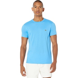 Lacoste Men’s Short Sleeve Pima Jersey Crew Neck Tee(Argentine Blue)