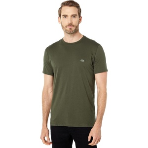 Lacoste Men’s Short Sleeve Pima Jersey Crew Neck Tee(Baobab)