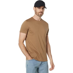 Lacoste Men’s Short Sleeve Pima Jersey Crew Neck Tee(Leafy)