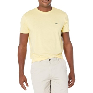 Lacoste Men’s Short Sleeve Pima Jersey Crew Neck Tee(Napolitan Yellow)