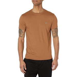 Lacoste Men’s Short Sleeve Pima Jersey Crew Neck Tee(Pecan)