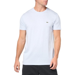 Lacoste Men’s Short Sleeve Pima Jersey Crew Neck Tee(Phoenix Blue)