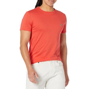 Lacoste Men’s Short Sleeve Pima Jersey Crew Neck Tee(Watermelon)