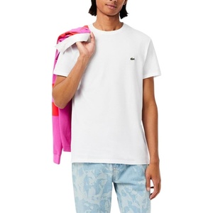 Lacoste Men’s Short Sleeve Pima Jersey Crew Neck Tee(White)