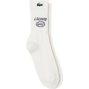 Lacoste Men’s Sport Bouclé Cotton Golf Socks(White / Navy Blue)