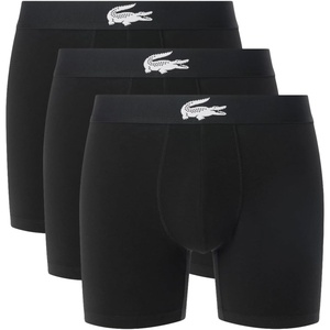 Lacoste Men’s Stretch Jersey Boxer Briefs, 3-pack(Black)