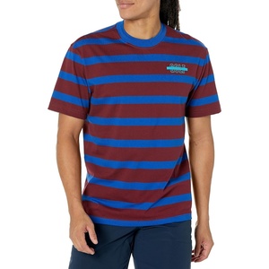 Lacoste Men’s Striped 3D Print Cotton T-Shirt(Zin/Cobalt)