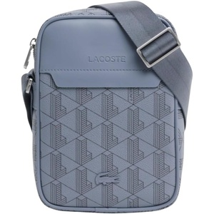 Lacoste Men’s The Blend Satchel, Mono Folkstone Gray Abime, One Size