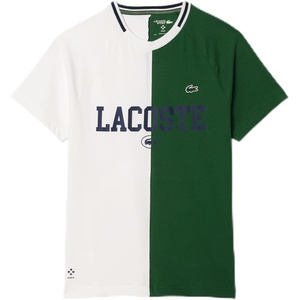 Lacoste Men’s Ultra Dry Piqué Tennis T-Shirt(White/Green)