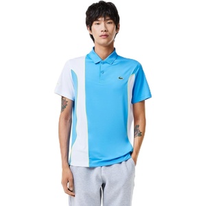 Lacoste Mens X Novak Djokovic Regular Fit Colorblock Polo(Argentine Blue/White)