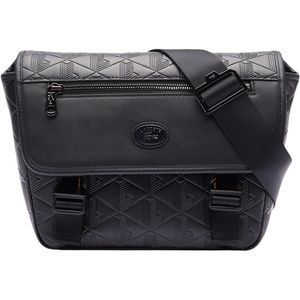 Lacoste Nomogramme Small Flap Close Messenger Bag(Black)