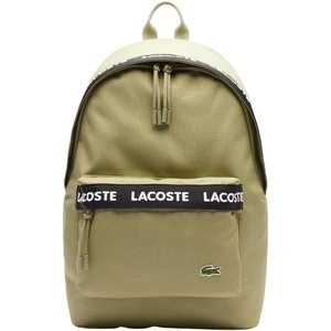Lacoste Unisex Neocroc Seasonal Backpack, Tape Viennois Beige, One Size(Army Green)