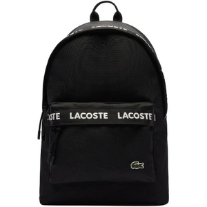 Lacoste Unisex Neocroc Seasonal Backpack, Tape Viennois Beige, One Size(Tape Black)