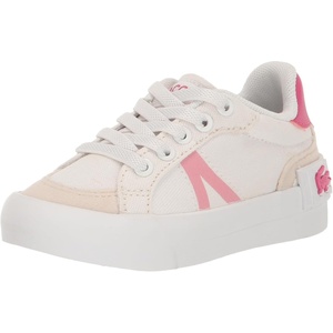 Lacoste Unisex-Child L004 Sneaker(White/Pink)