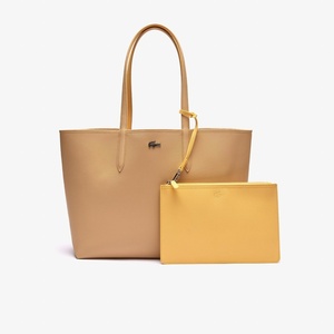 Lacoste Women’s Anna Large Reversible Tote Bag(Croissant Cornsilk)