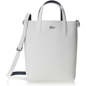Lacoste Women’s Anna Large Vertical Tote Bag(Clean White/Blue/Nuit)