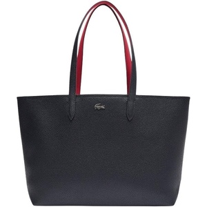 Lacoste Women’s Anna Zipped Tote(Abimes Black/Petunia Red)