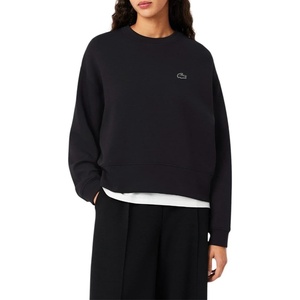 Lacoste Women’s Back Print Oversized Sweatshirt(Black)