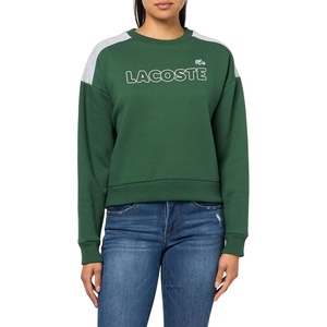 Lacoste Women’s Brushed Fleece Crew Neck Sweatshirt(Green)