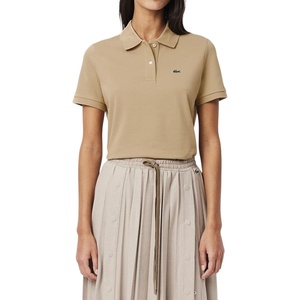 Lacoste Women’s Classic Fit Short Sleeve Petit Piqué Polo(Viennese Beige)