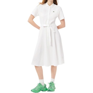 Lacoste Women’s Flared Mini Pique Polo Dress(White)