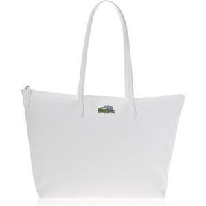 Lacoste Women’s L.12.12 Concept Vertical Shopping Bag(Black Croco Bridgerton)