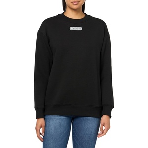 Lacoste Women’s Oversized Brushed Fleece Crew Neck Sweatshirt(Black)