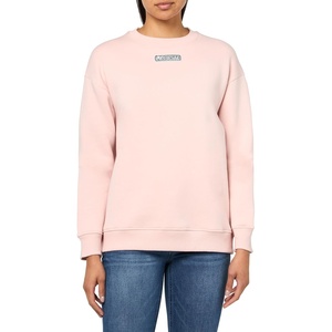 Lacoste Women’s Oversized Brushed Fleece Crew Neck Sweatshirt(Blush)