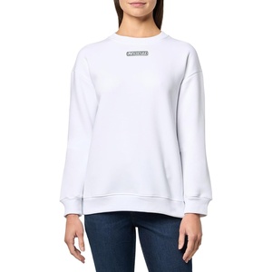 Lacoste Women’s Oversized Brushed Fleece Crew Neck Sweatshirt(White)