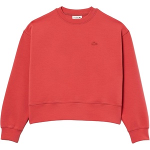 Lacoste Women’s Oversized Cotton Sweatshirt(Sierra Red)