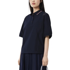 Lacoste Women’s Oversized Technical Fabric Polo Shirt(Navy Blue)