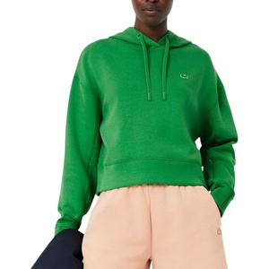 Lacoste Women’s Short Cut Cotton Hoodie(Green)