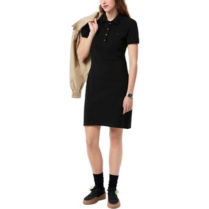 Lacoste Women’s Slim Fit Stretch Petit Piqué Polo Dress(Black)