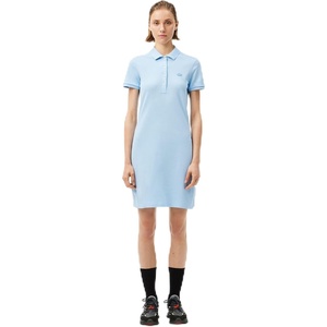 Lacoste Women’s Slim Fit Stretch Petit Piqué Polo Dress(Classic Blue)