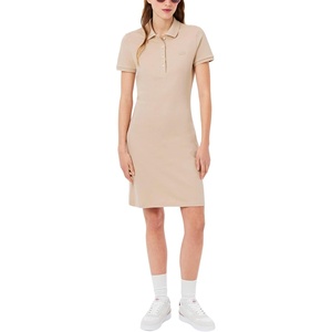 Lacoste Women’s Slim Fit Stretch Petit Piqué Polo Dress(Lionne)